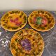 Assiette barbotine fruits