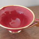 Tea, coffee and sugar cups made of red and gold porcelain