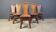 Vintage oak brutalist chairs, 1970s set of 6