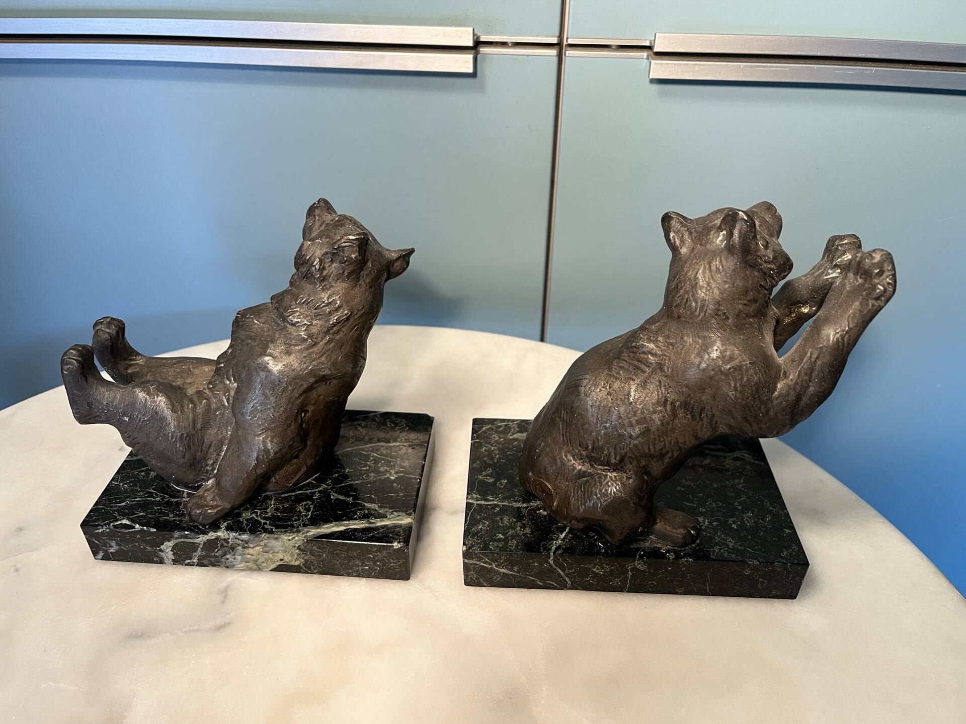 Pair of bear bookends by Thomas Cartier