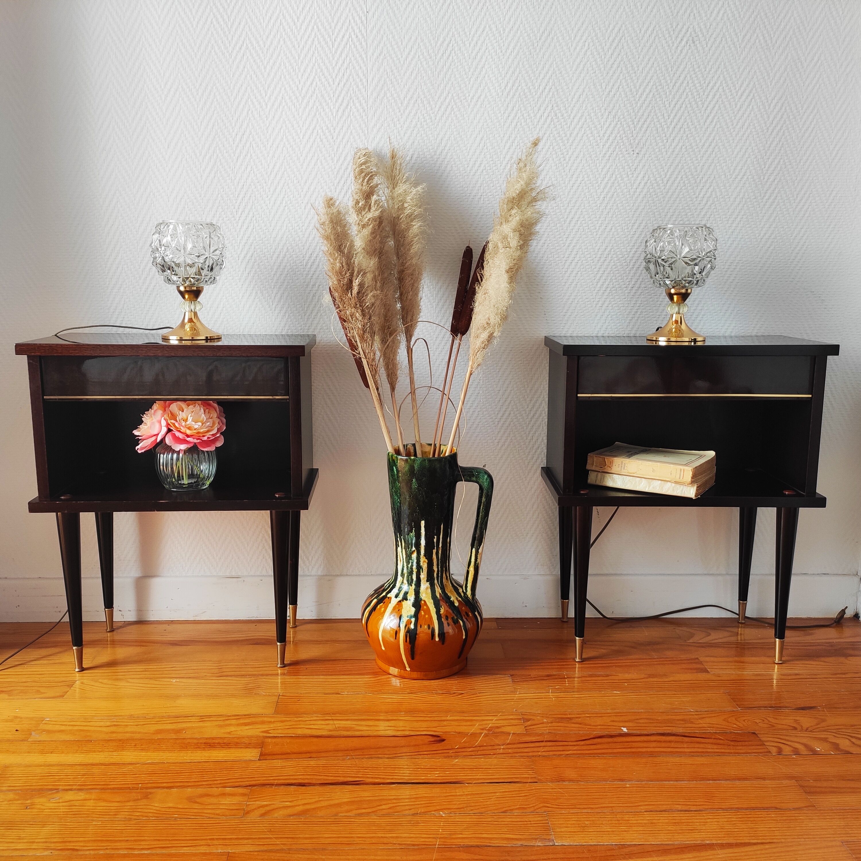 Pair of vintage bedside tables