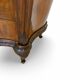 serpentine commode in antique walnut