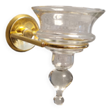 Bougeoir mural en métal plaqué or 24 carats et verre. par le danois altecco