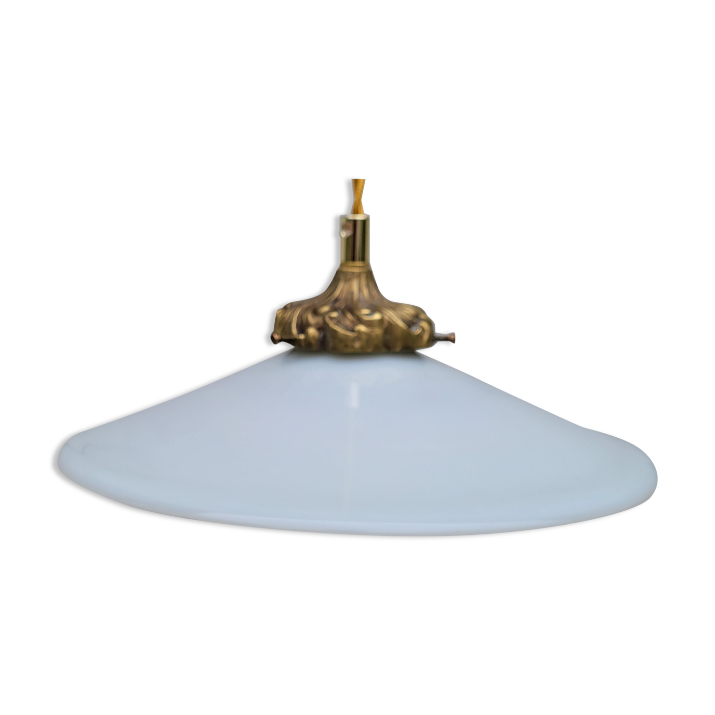 Smooth opaline hanging lamp