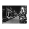 Tirage photographique encadré Paris en 1965 Rue Rochechouart by night