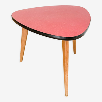 Table basse tripode rouge, 1960