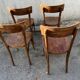 Set of 4 original Thonet wooden bistro chairs