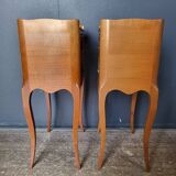 Set of two solid wood style bedside tables in very good condition