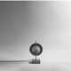 Oxidized metal table lamp, contemporary work.