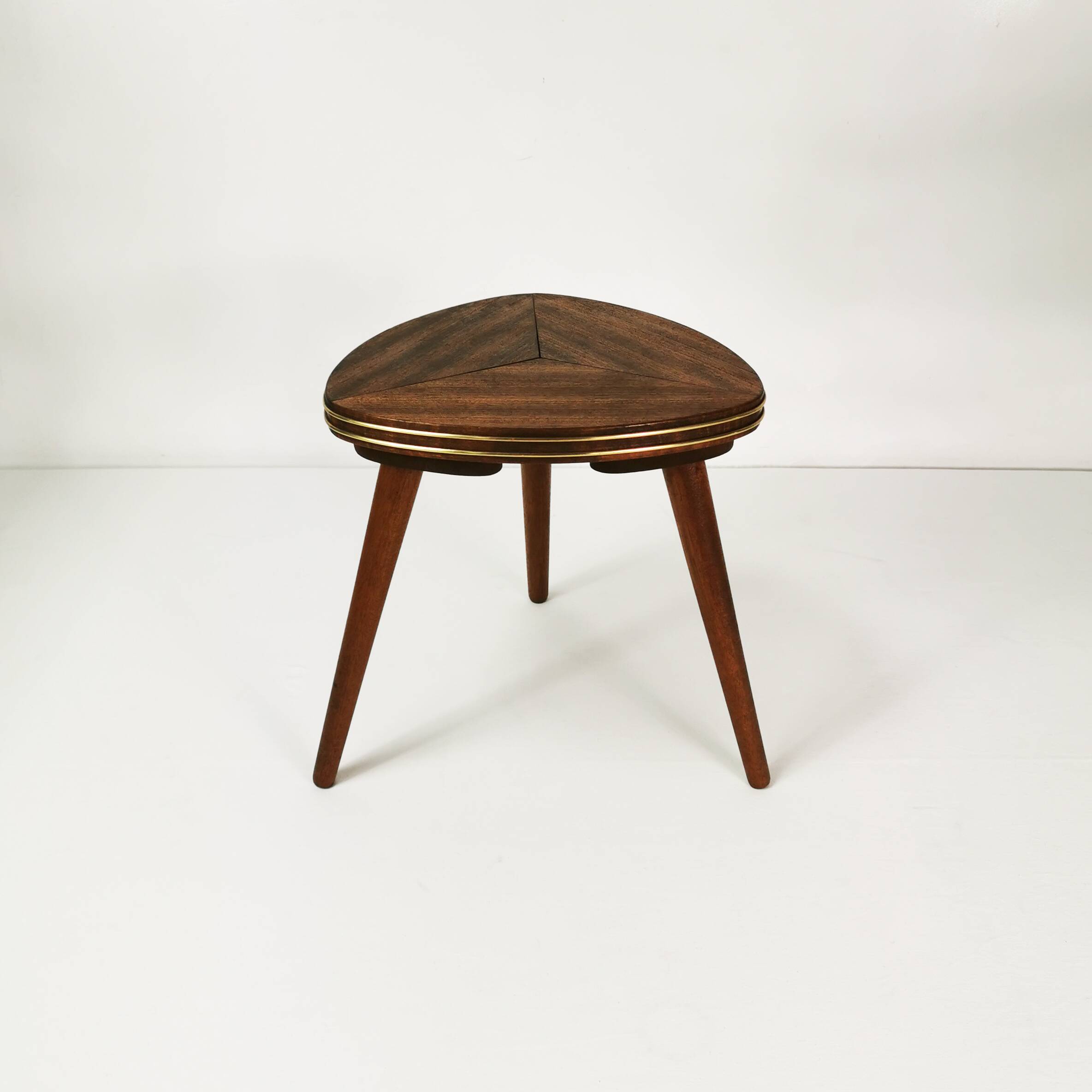 Modernist mahogany flower stand, Germany, 1960s.