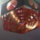 Vintage Space Age copper ceiling lamp by Birger Hammerstad