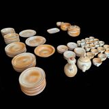 Complete table service in marsh stoneware, 92 pieces