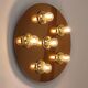 Fontana Arte Style Mirror in Gilded Bronze Glass Ceiling Light or Wall Sconce, Italy, 1970s