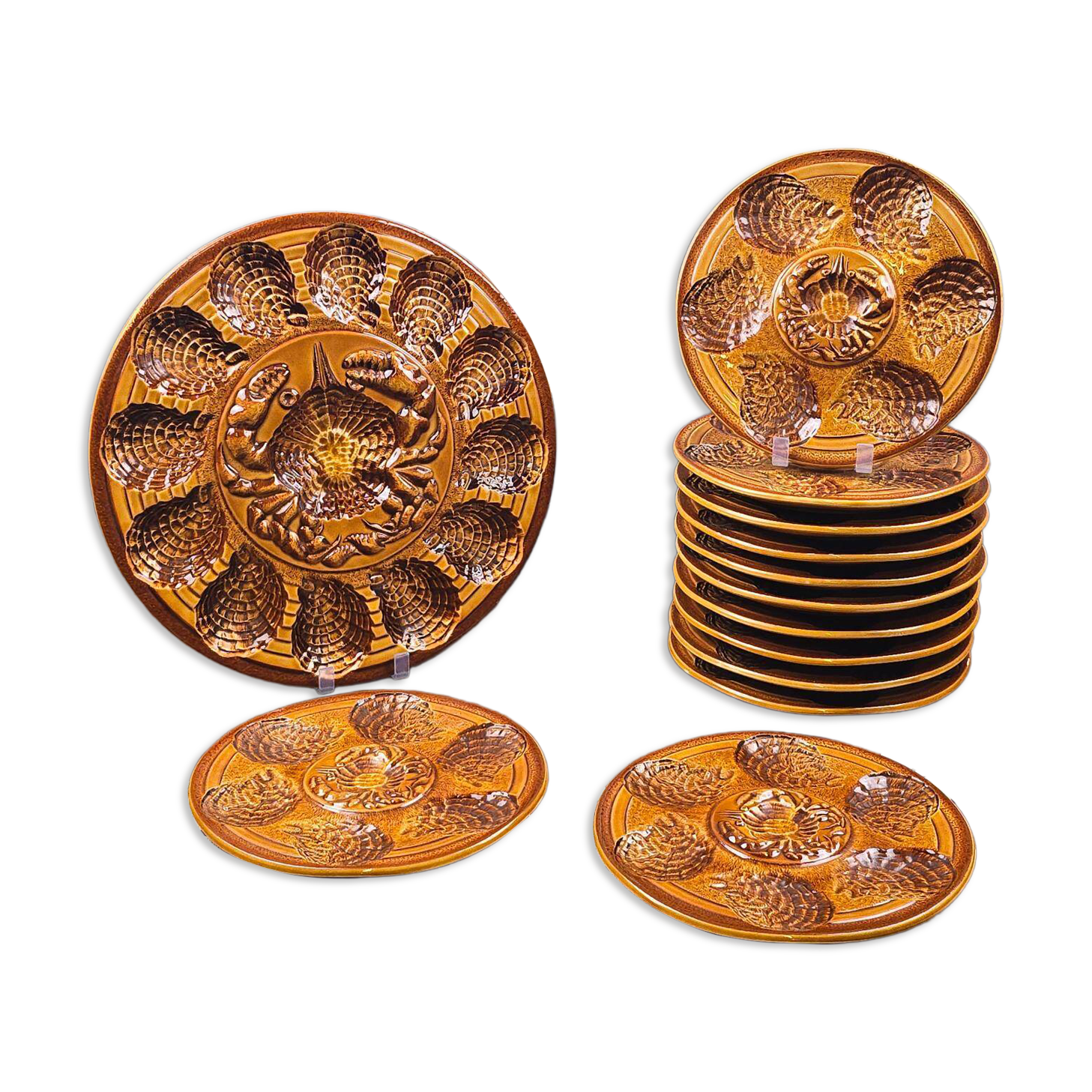 Oyster service Atelier du Revernay France – Vintage Barbotine