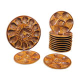 Oyster service Atelier du Revernay France – Vintage Barbotine