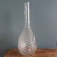 Glass bottle carafe with pineapple diamond tip decoration