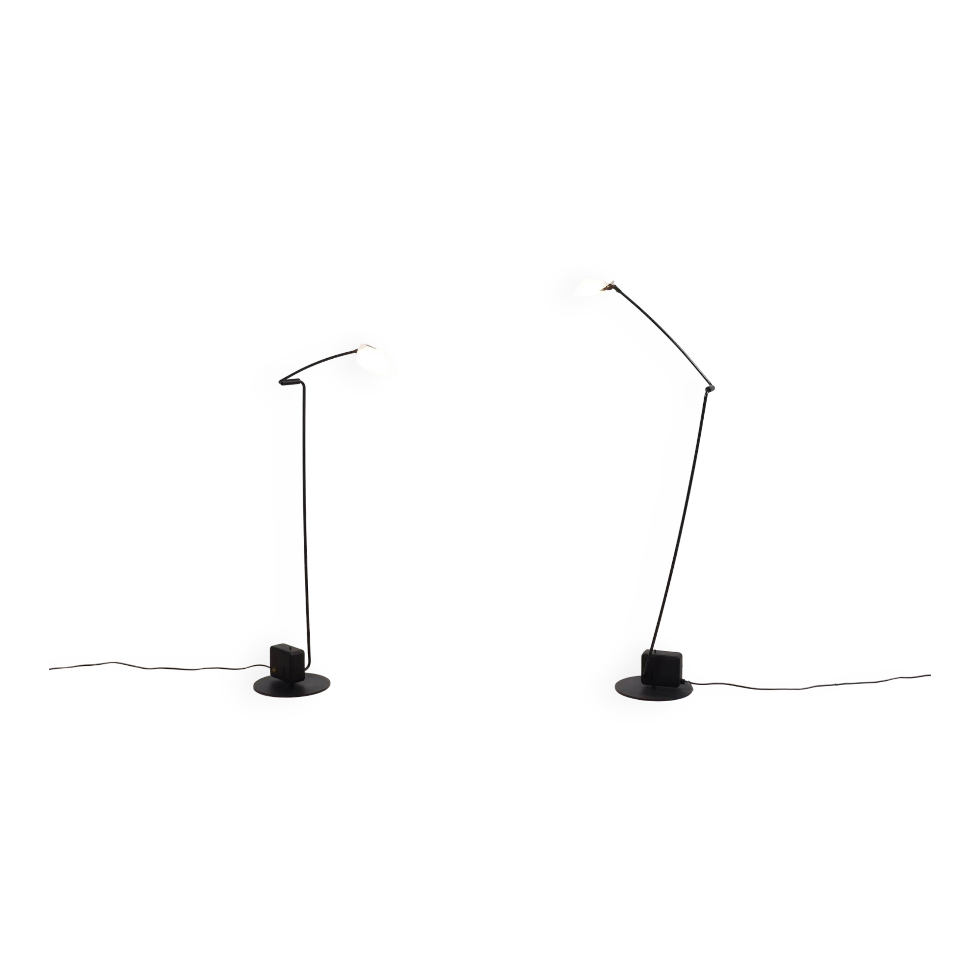 Set of 2 "Ambra" floor lamps by Valenti, Italy