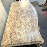 Chest of drawers "tomb" patinated black regency style