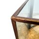 Antique Curved Glass Display Cabinet – Wooden Showcase – Early 20th Century