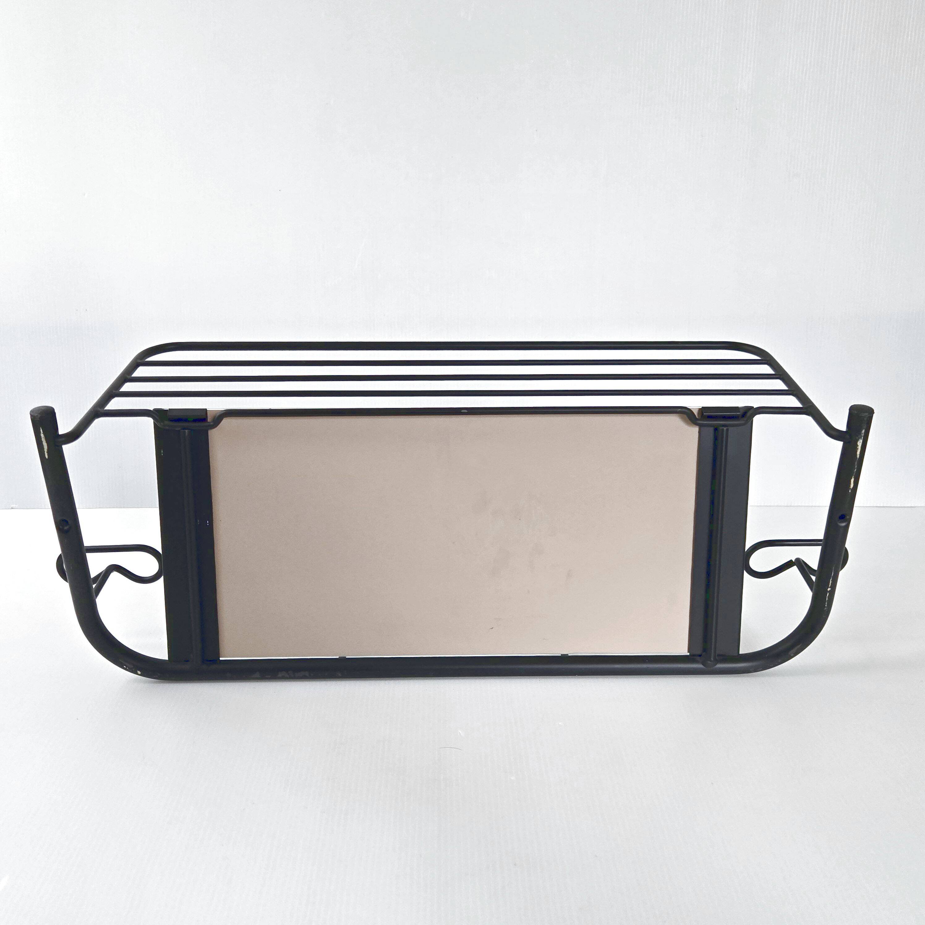 Vintage 1950s coat rack & mirror