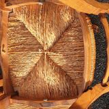 6 rustic Paillé chairs in Louis XV style