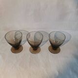 Verres coniques , fumé , style art déco par 3