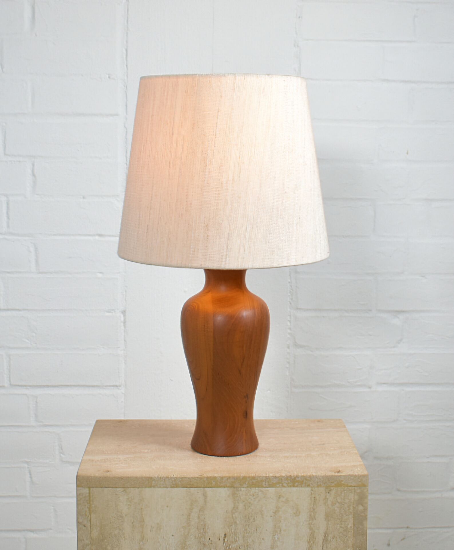 Danish table lamp by Dyrlund 1970s teak Scandinavian vintage