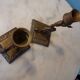 Pair of bronze chimera candlesticks