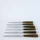 lot de 6 couteaux en corne marron 1970