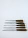 set of 6 brown horn knives 1970