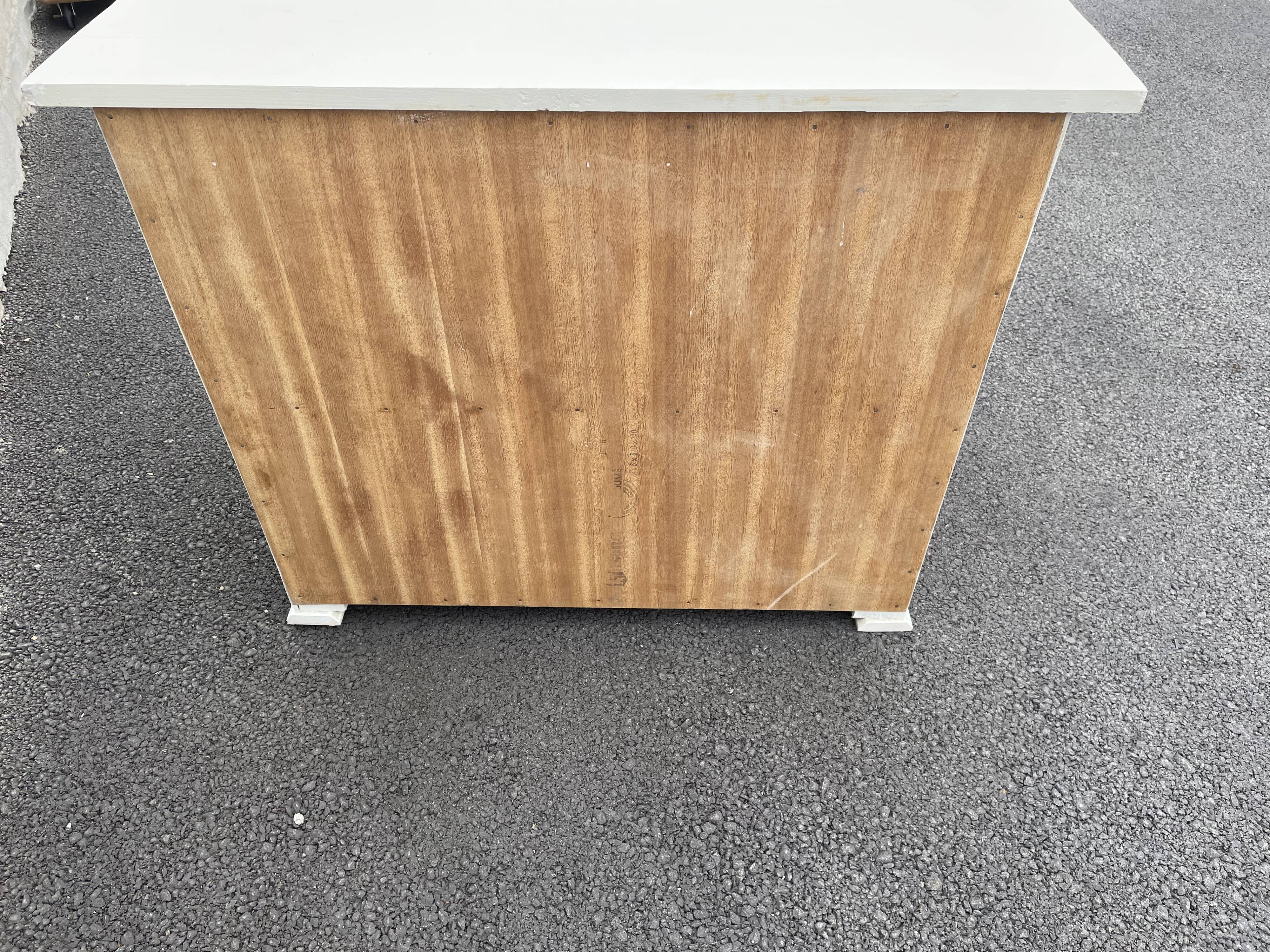 Moulded white sideboard