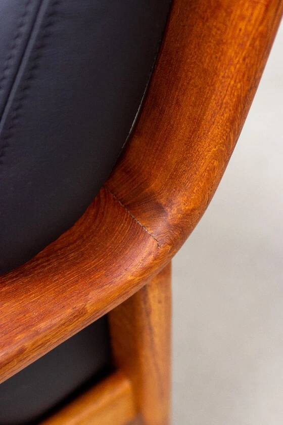 Vintage Teak Armchair High-Back Mid Century Danish