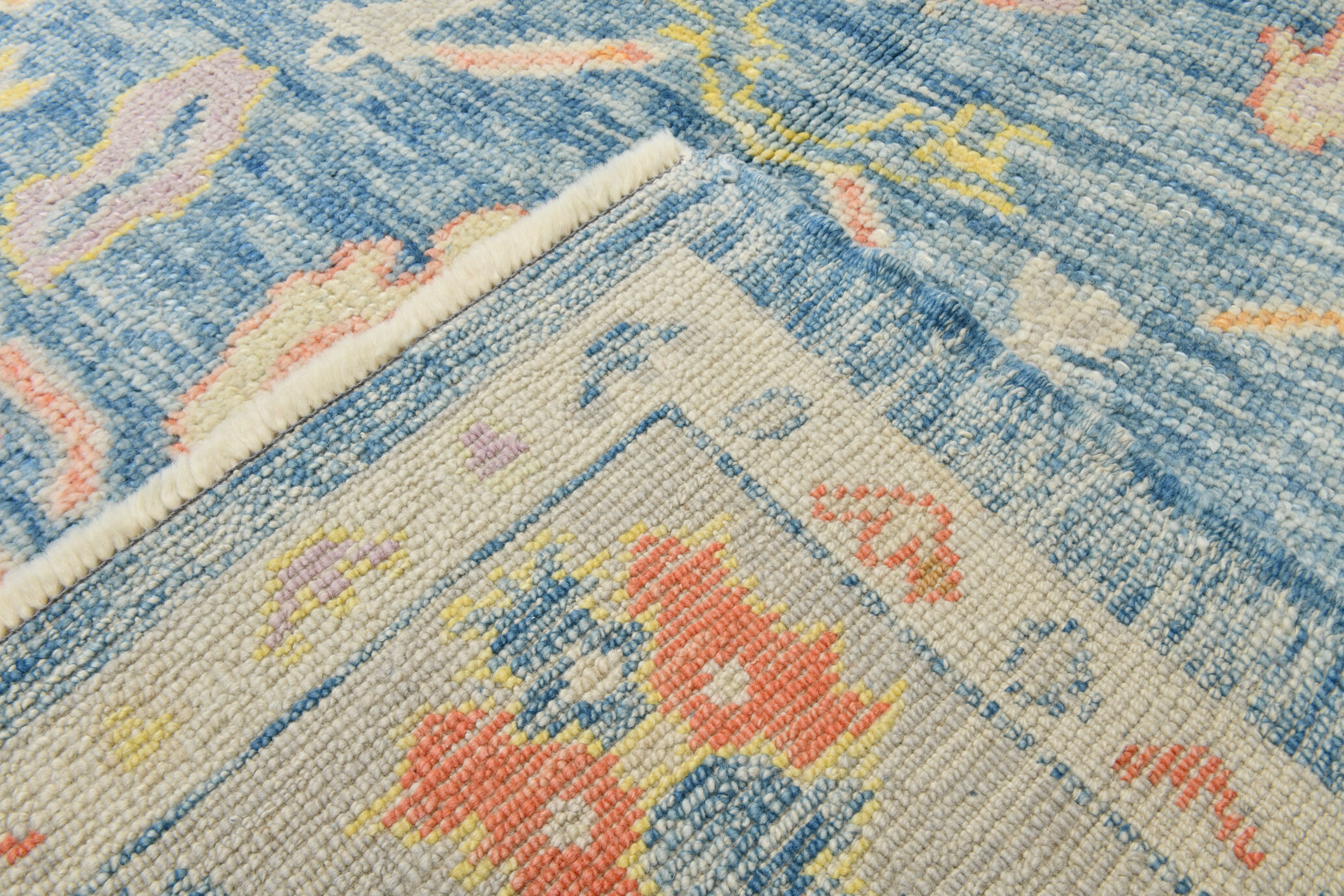 6x8 Light Blue Modern Oushak Rug, 179x246Cm