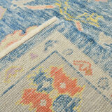 6x8 Light Blue Modern Oushak Rug, 179x246Cm