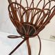 Plant carriage / pot holder in vintage rattan