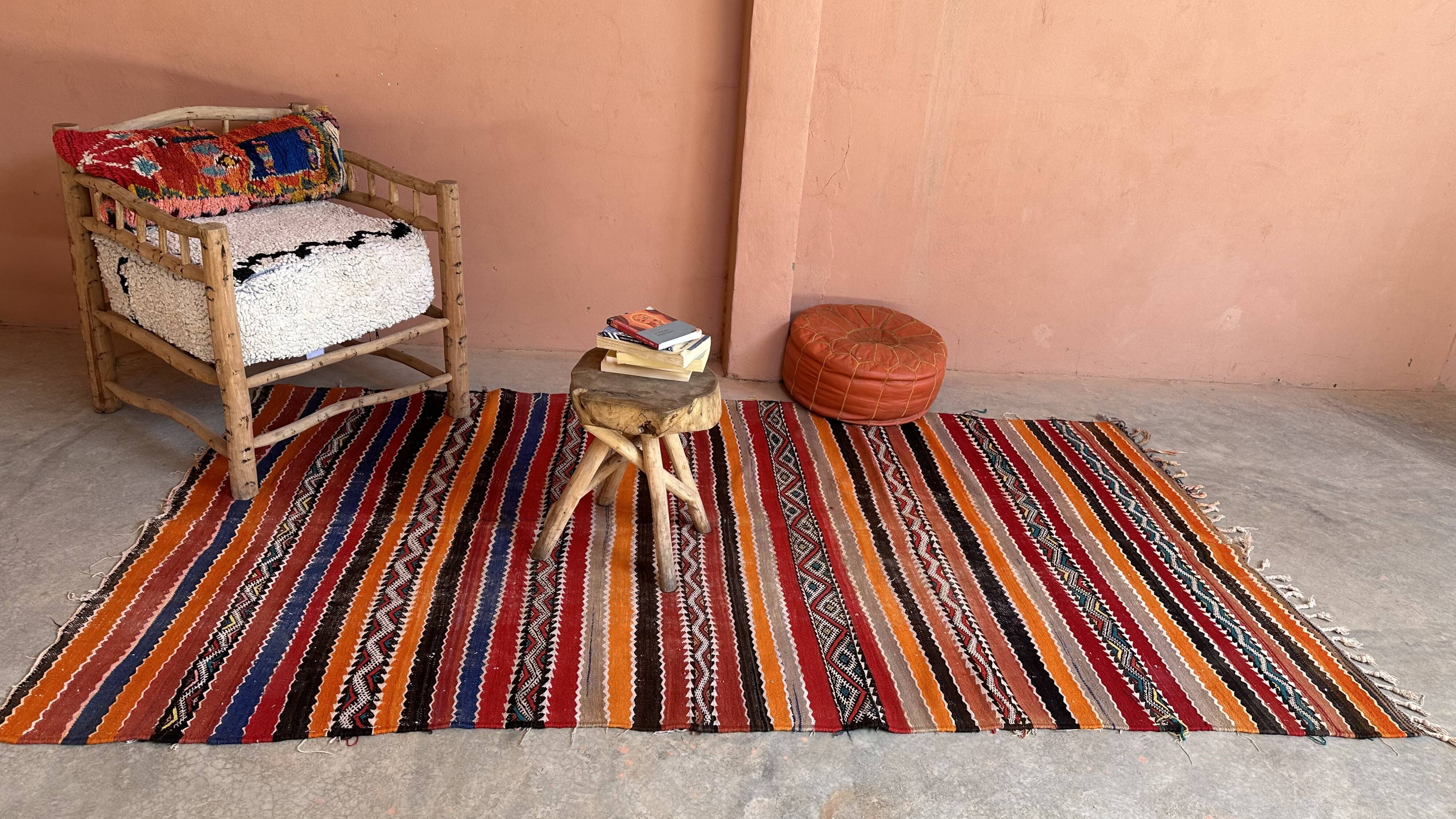 Moroccan kilim zayan rug - 280 x 152 cm