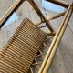 Rattan and glass end table 1960s