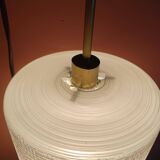 Vintage 1950 glass cylinder pendant light