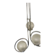 Lampe art déco en argent avec trois abat-jours en forme de sphère
