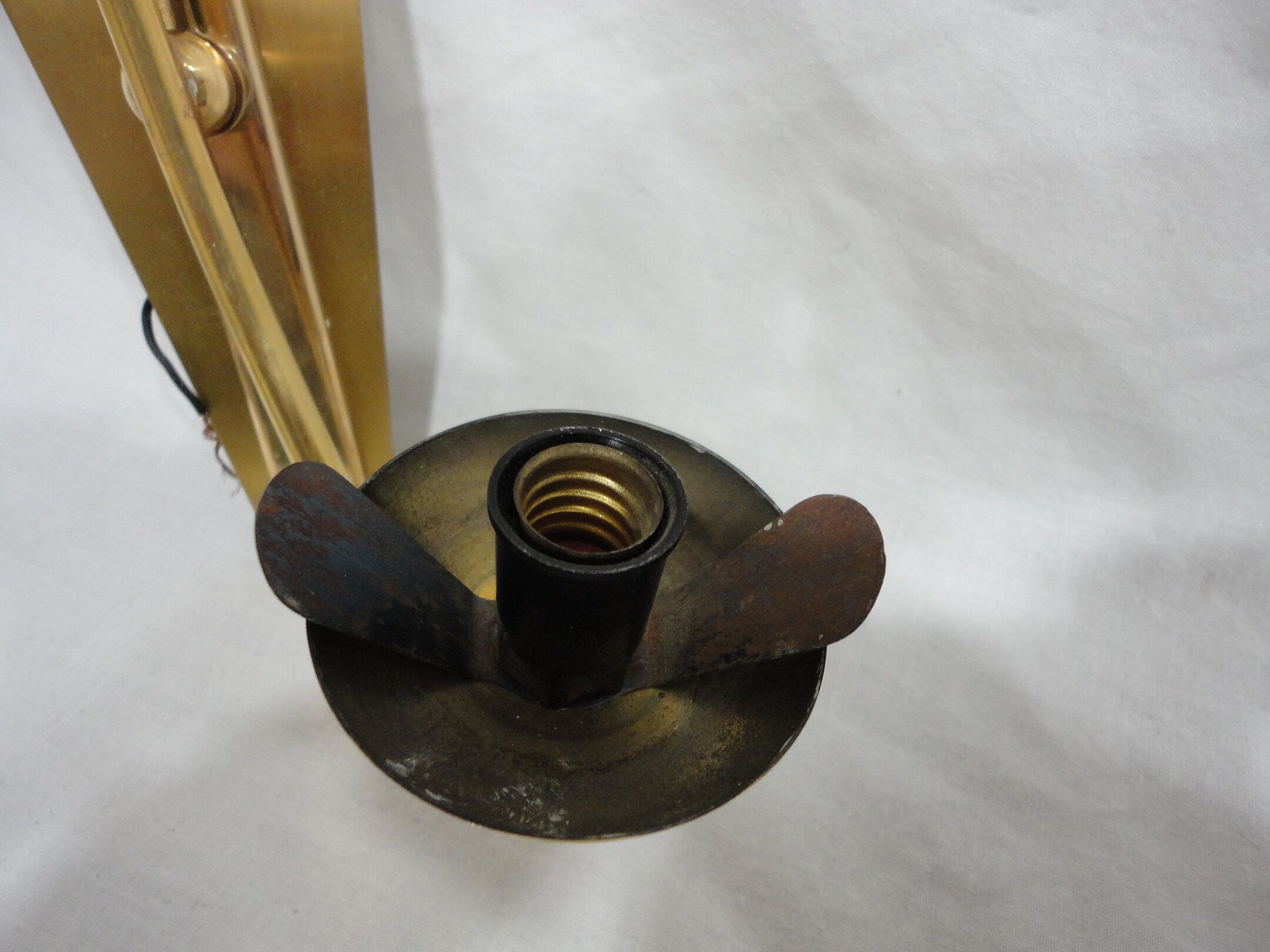 Vintage brass wall lights