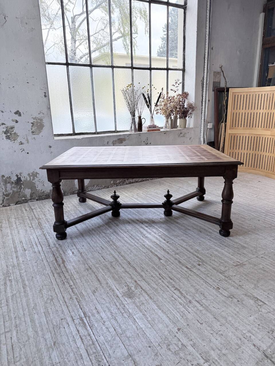 Oak table in Louis XIV style 1900