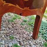 Louis xv style marble top marquetry chest of drawers