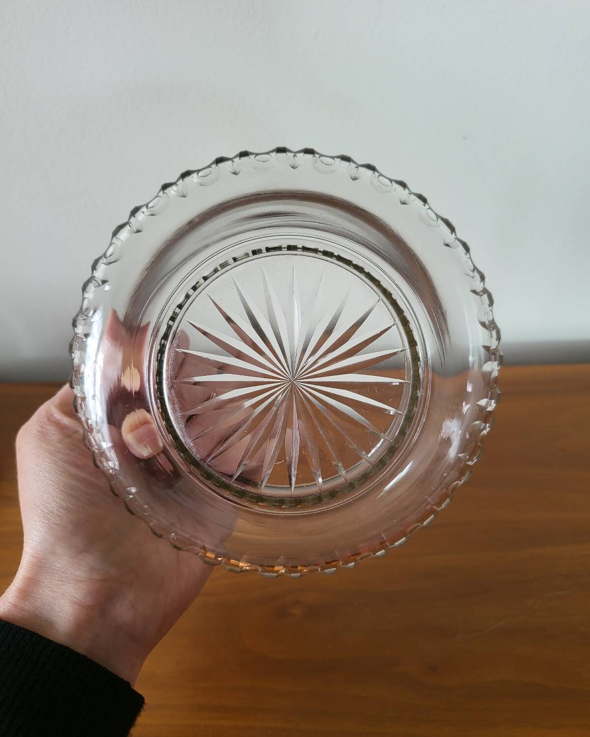 Glass cup and silver frame