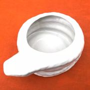 Planter / Decorative pot Snake shape White ceramic