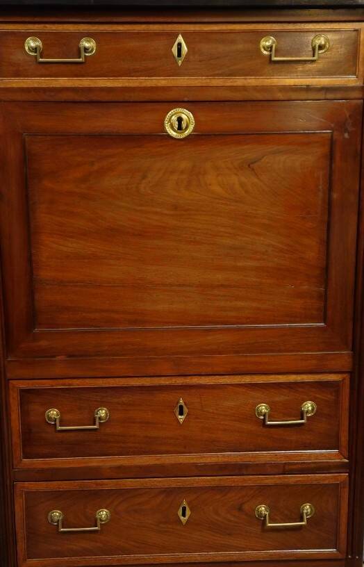 Mahogany drop-leaf secretary – Louis XVI period