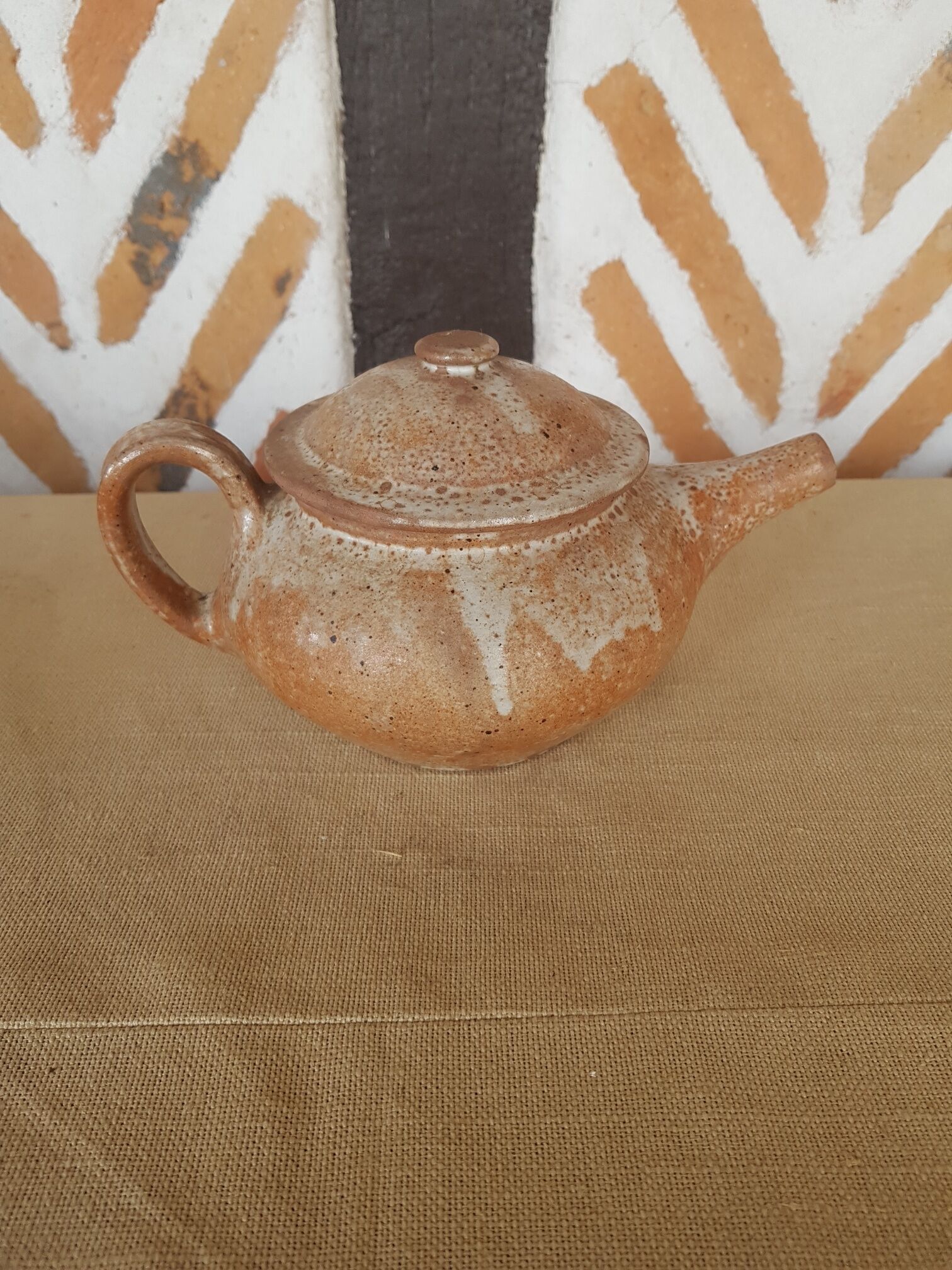 Vintage stoneware teapot 1970