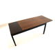 Vintage extendable dining table in wenge Brutalist style from the 1960s.