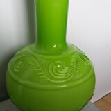 Vase verre opaline vert pomme