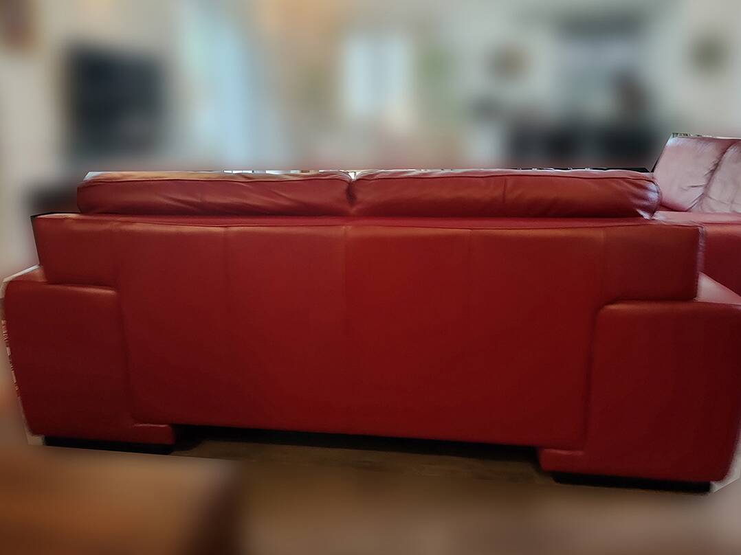 Red Leather Sofa