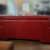 Red Leather Sofa